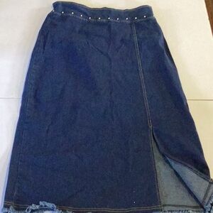 Wrapper Ocw Jean Midi Skirt.